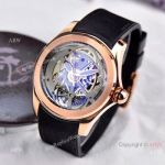 Corum Bubble Watch Replica - Rose Gold Skeleton Dial Men Watch